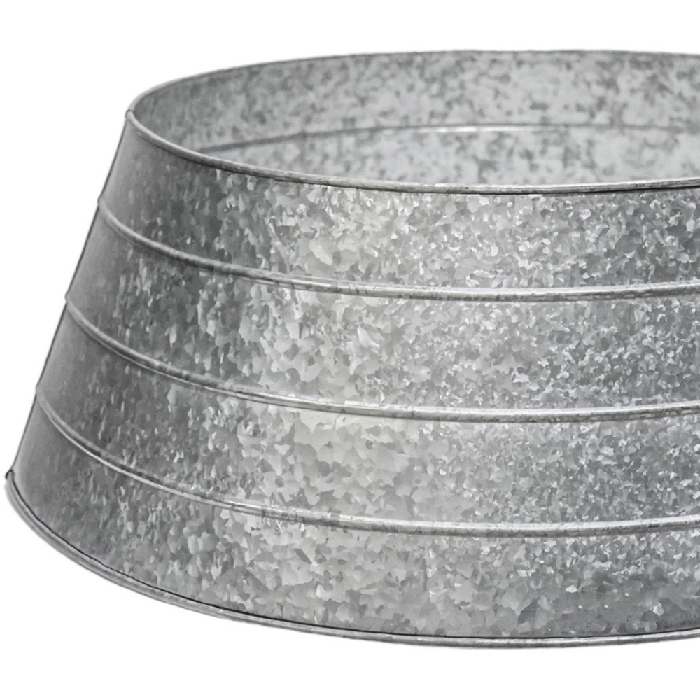 Ivyline Galvanised Metal Christmas Tree Skirt 67cm Image 3