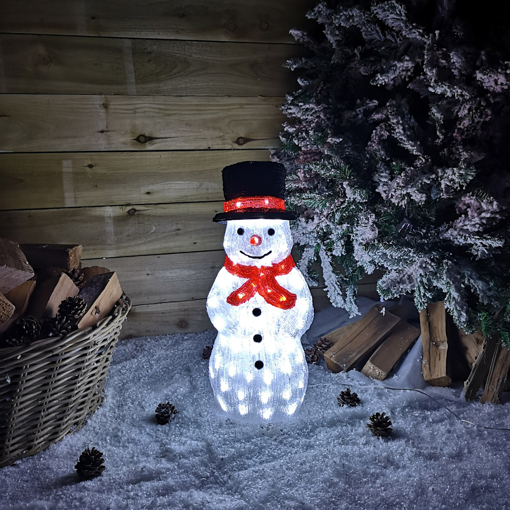Samuel Alexander Acrylic Snowman LED Outdoor Christmas Decoration Image 3