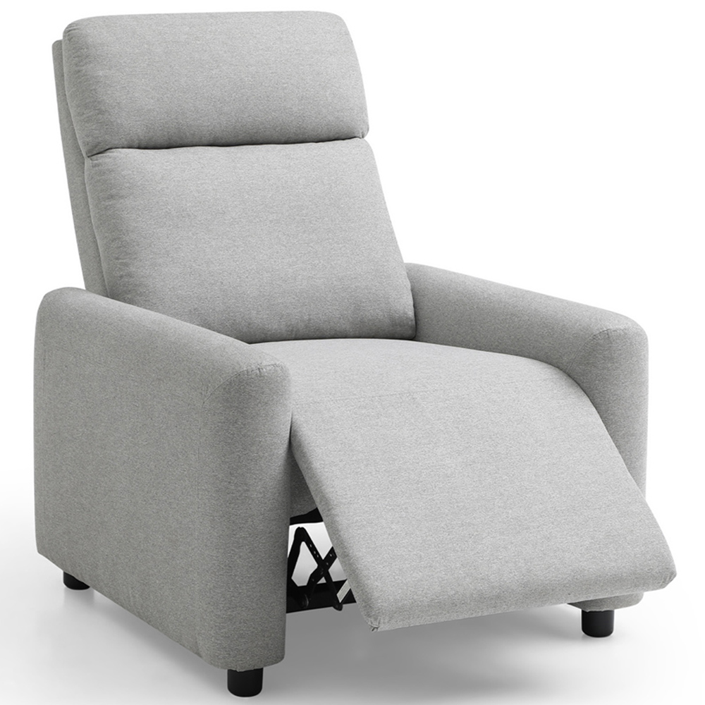 Owen Grey Herringbone Recliner Chair Image 4