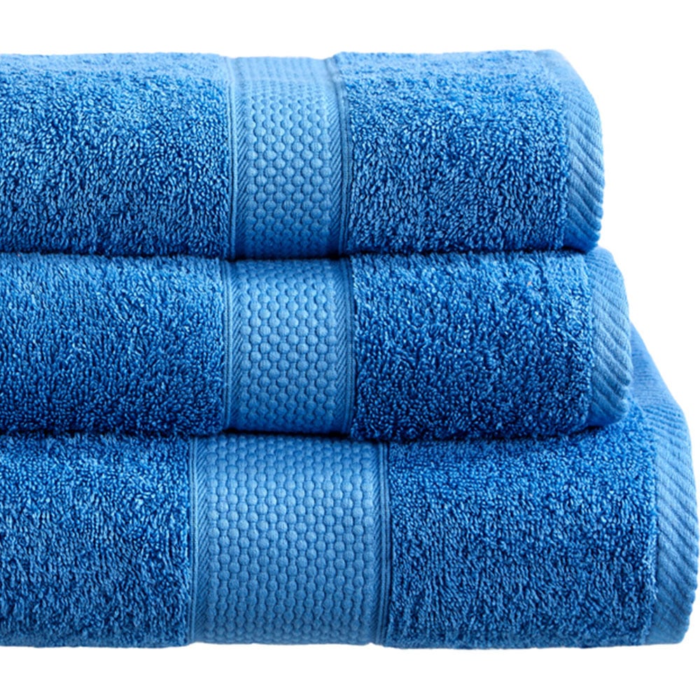 Imperial Ringspun Combed Cotton Cobalt Extra Large Jumbo Turkish Bath Sheet Image 2