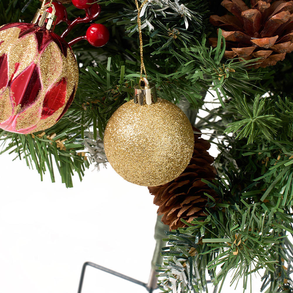 Living and Home Pre-Lit Christmas Mushroom-Shaped Planter Bush with Timer 60cm 2 Pack Image 6