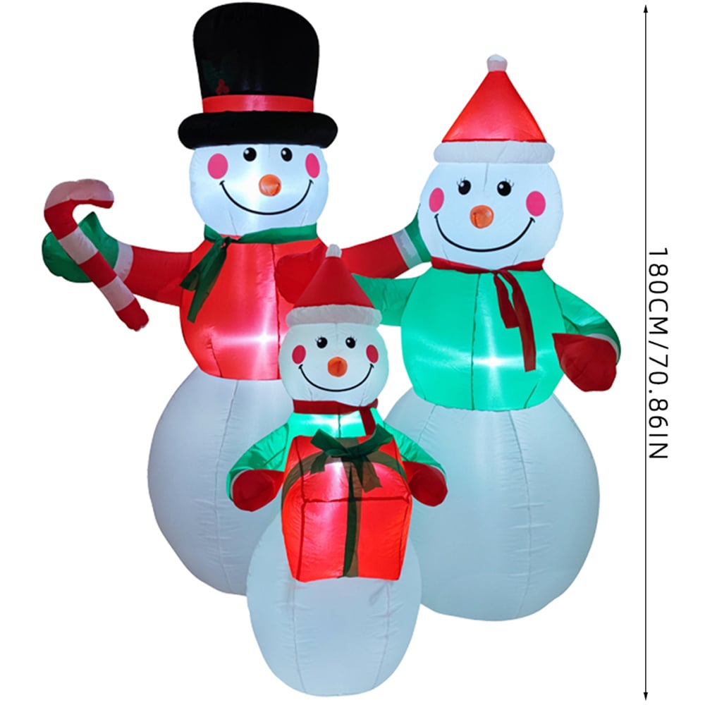 Living and Home Inflatable Snowman Family LED Christmas Decoration 5.9ft Image 9