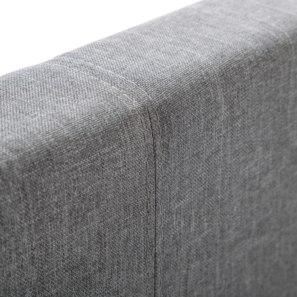 Julian Bowen Rialto Double Light Grey Linen Lift Up Storage Bed Image 7