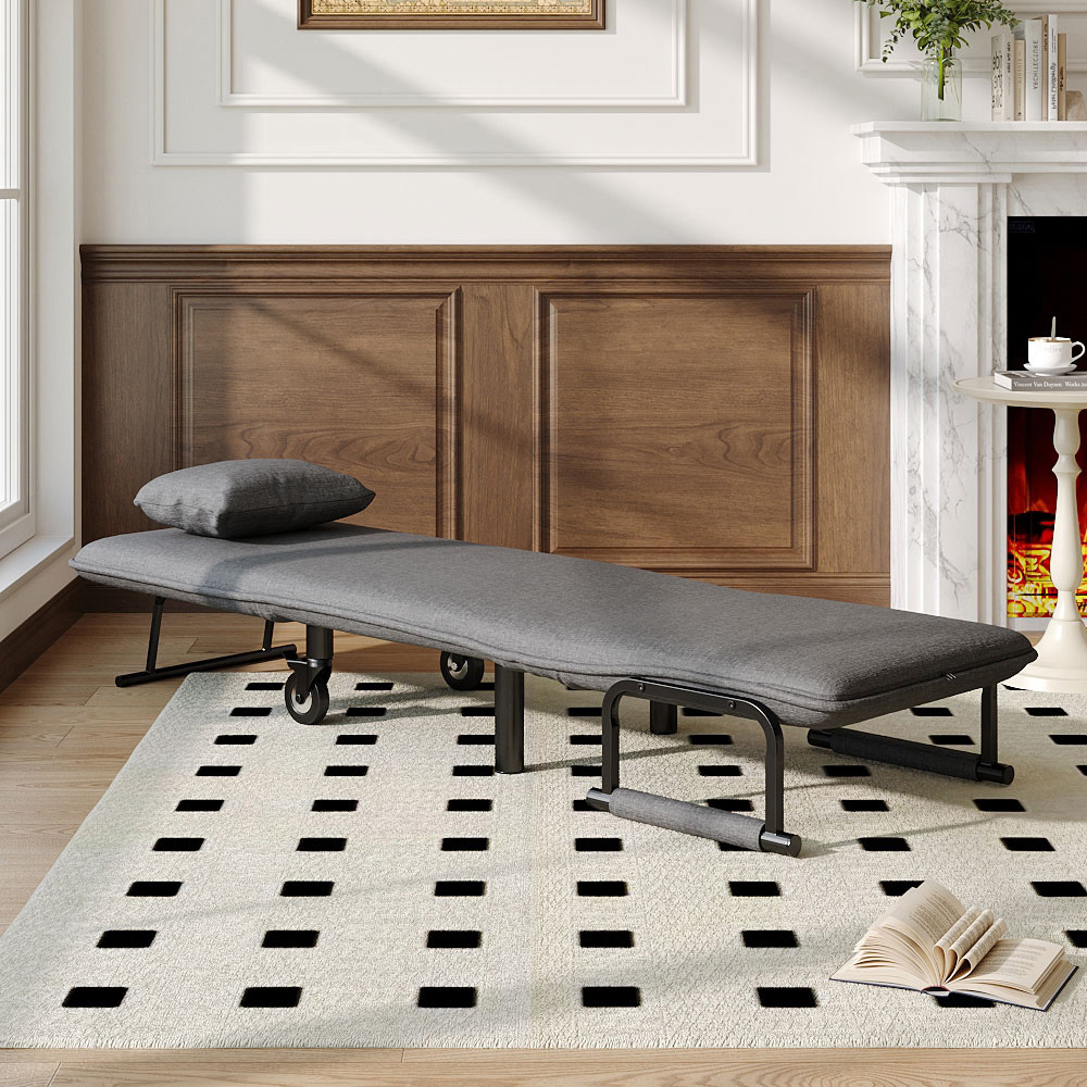 Living and Home Grey Single Seater Sofa Bed Image 6