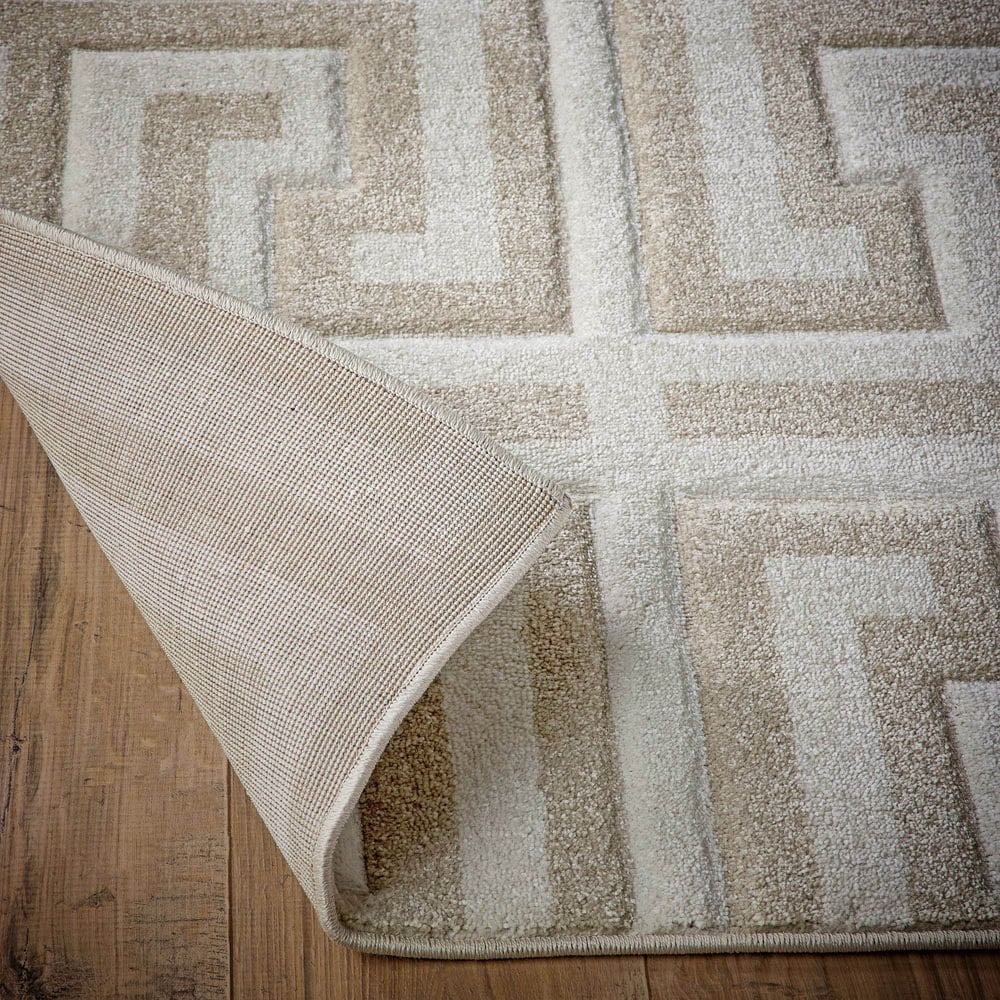 Origins Greek Key Cream Light Beige Rug 160 x 230cm Image 3
