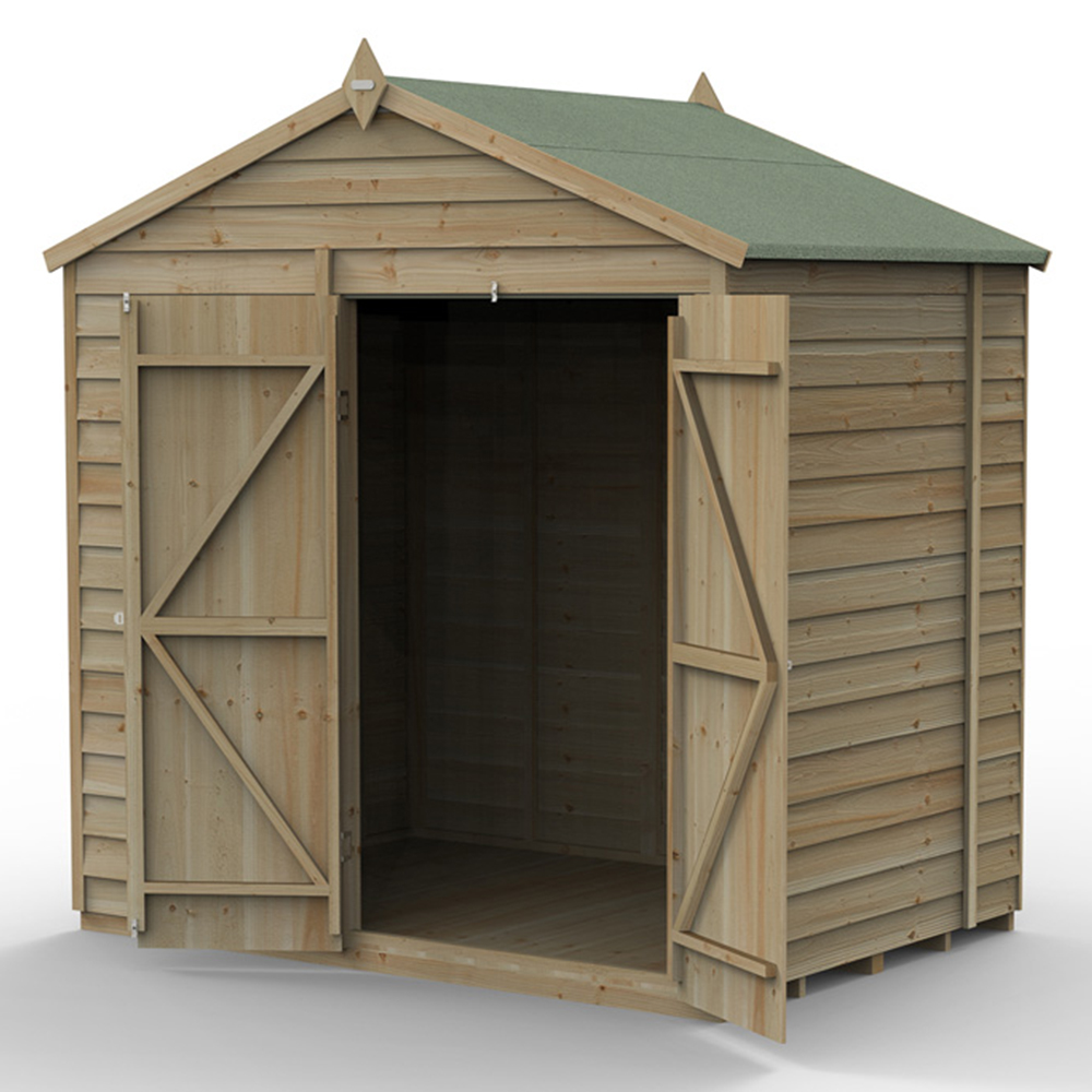 Forest Garden 4LIFE 7 x 5ft Double Door Apex Shed Image 3