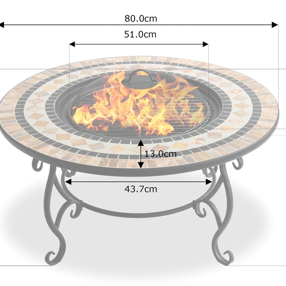 Centurion Supports Fireology Beluga Marble Effect 4 in 1 Fire Pit Image 9