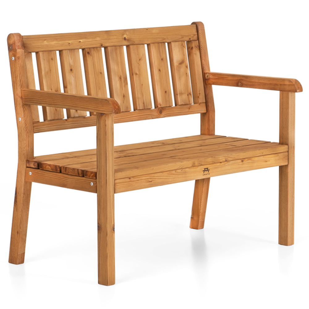 AMATA Ungurs 2 Seater Brown Straight Bench Image 2