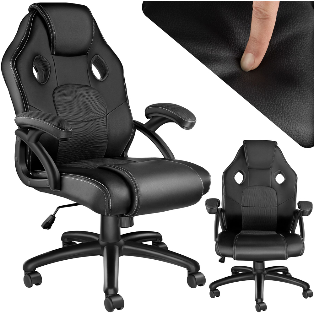 tectake Mike Black Gaming Chair Image 2