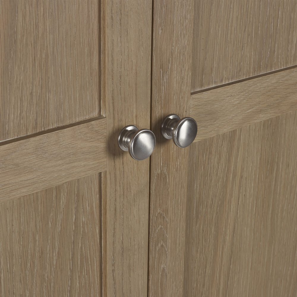 Julian Bowen Memphis 2 Door Single Drawer Limed Oak Wardrobe Image 7