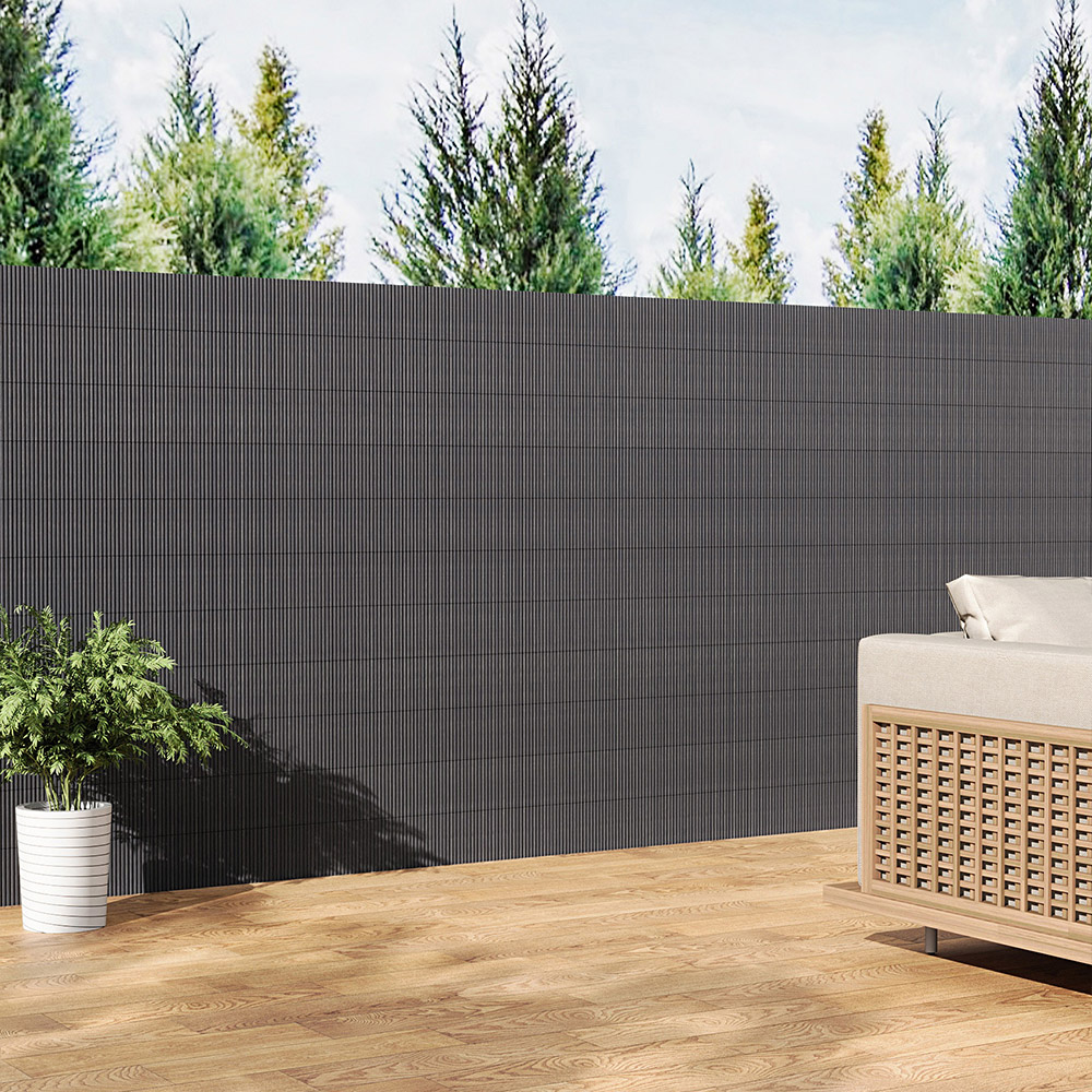 Living and Home 3.9 x 9.8ft Dark Grey Waterproof UV-Resistant Privacy Fence Image 6