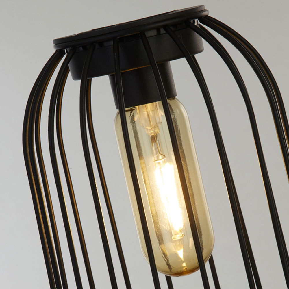 Lighting Collection IP44 Laguna Solar LED Natural Weave Lantern Image 4