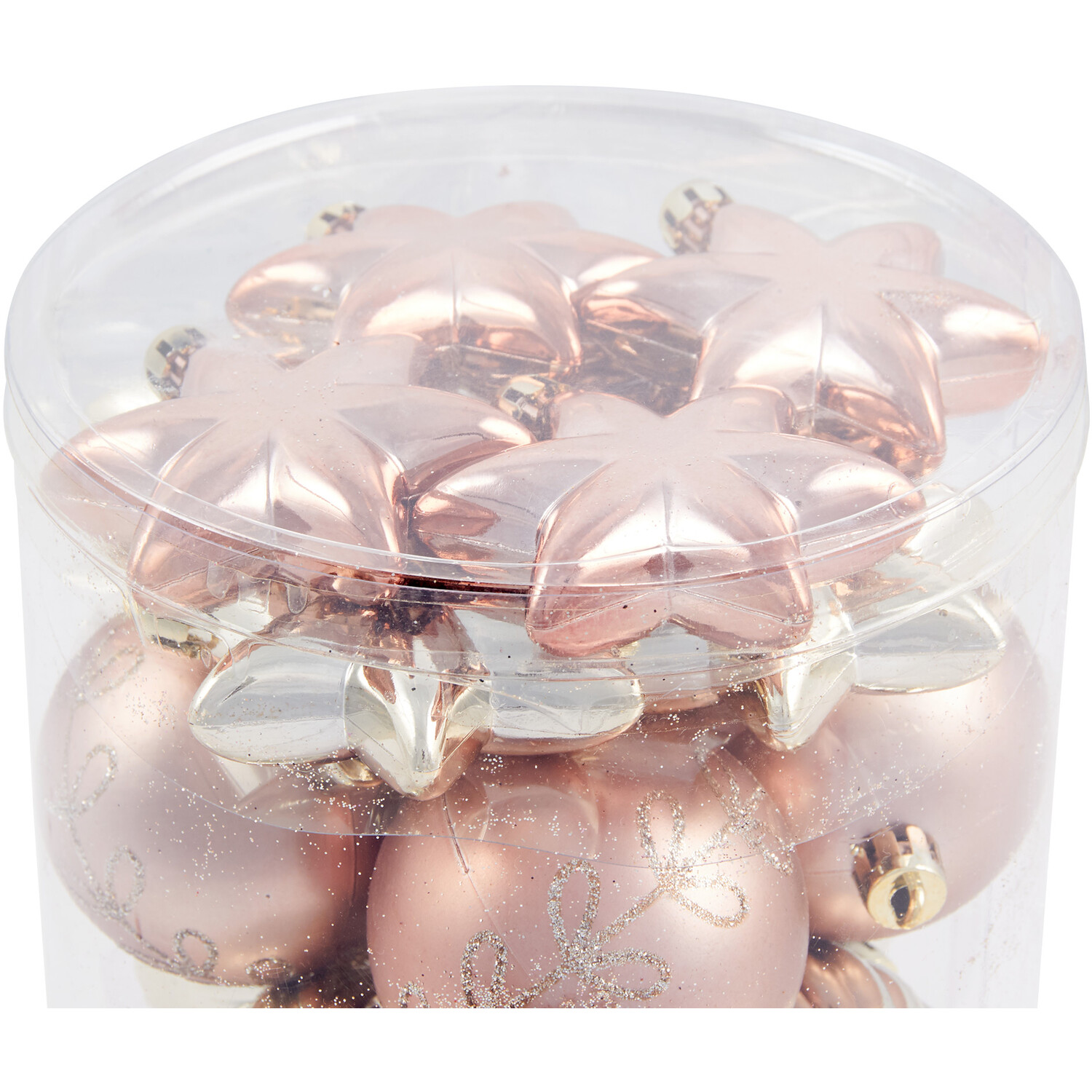 Pack of 24 Blushing Ballroom Baubles - Pink Image 5