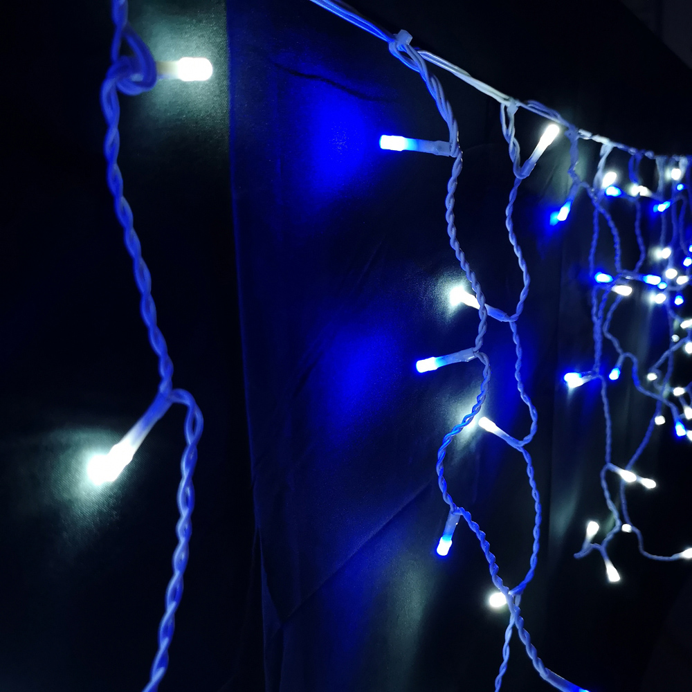 Premier IcicleBrights 300 Light Blue and White LED String Light 7.5m Image 3