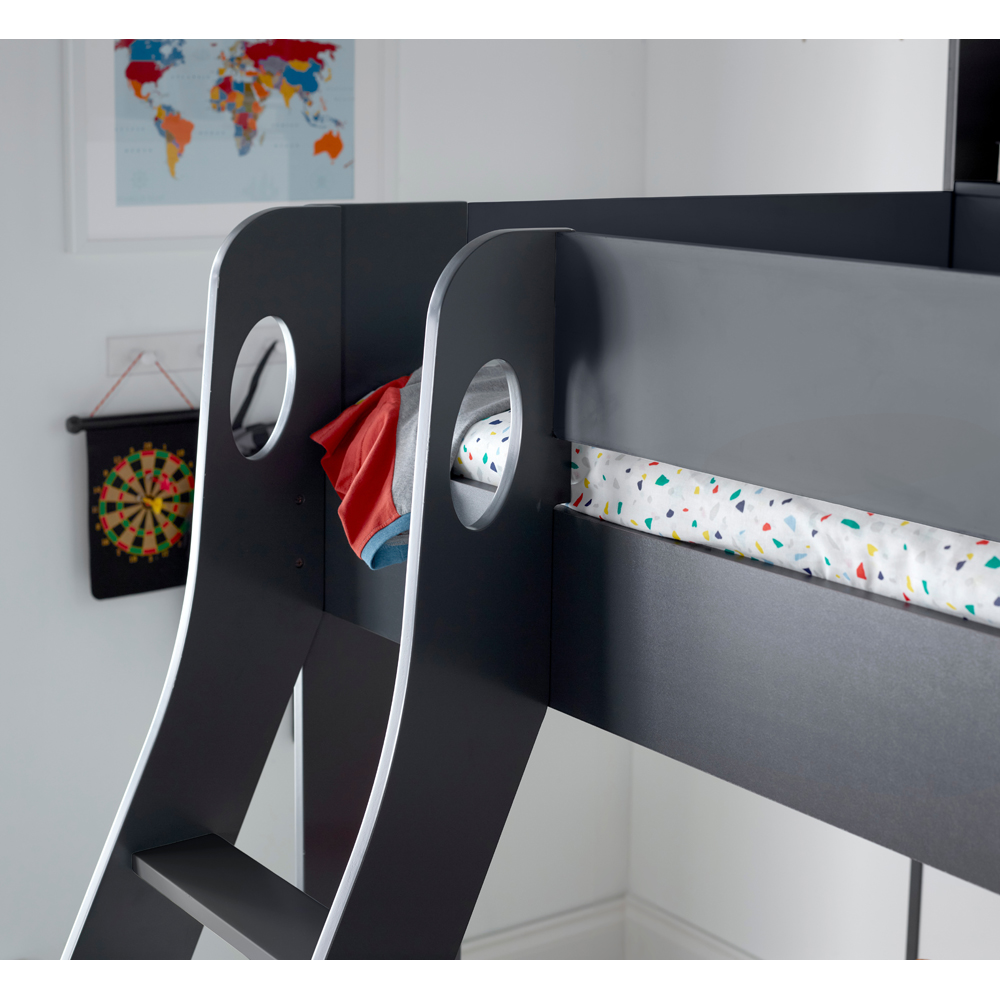 Bedmaster Oliver Triple Sleeper Onyx Grey Storage Bunk Bed Image 5