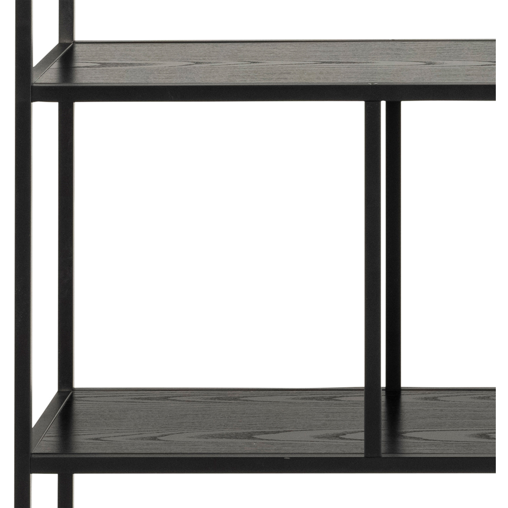 Florence Seaford 4 Shelf Black Bookcase Image 6