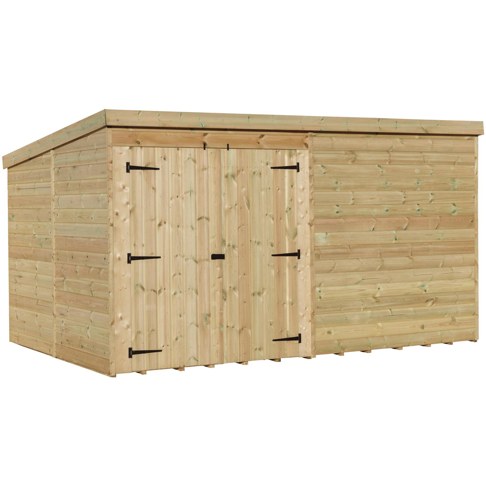 Empire Sheds 4000 10 x 8ft Double Door Tongue and Groove Pent Garden Shed Image 1