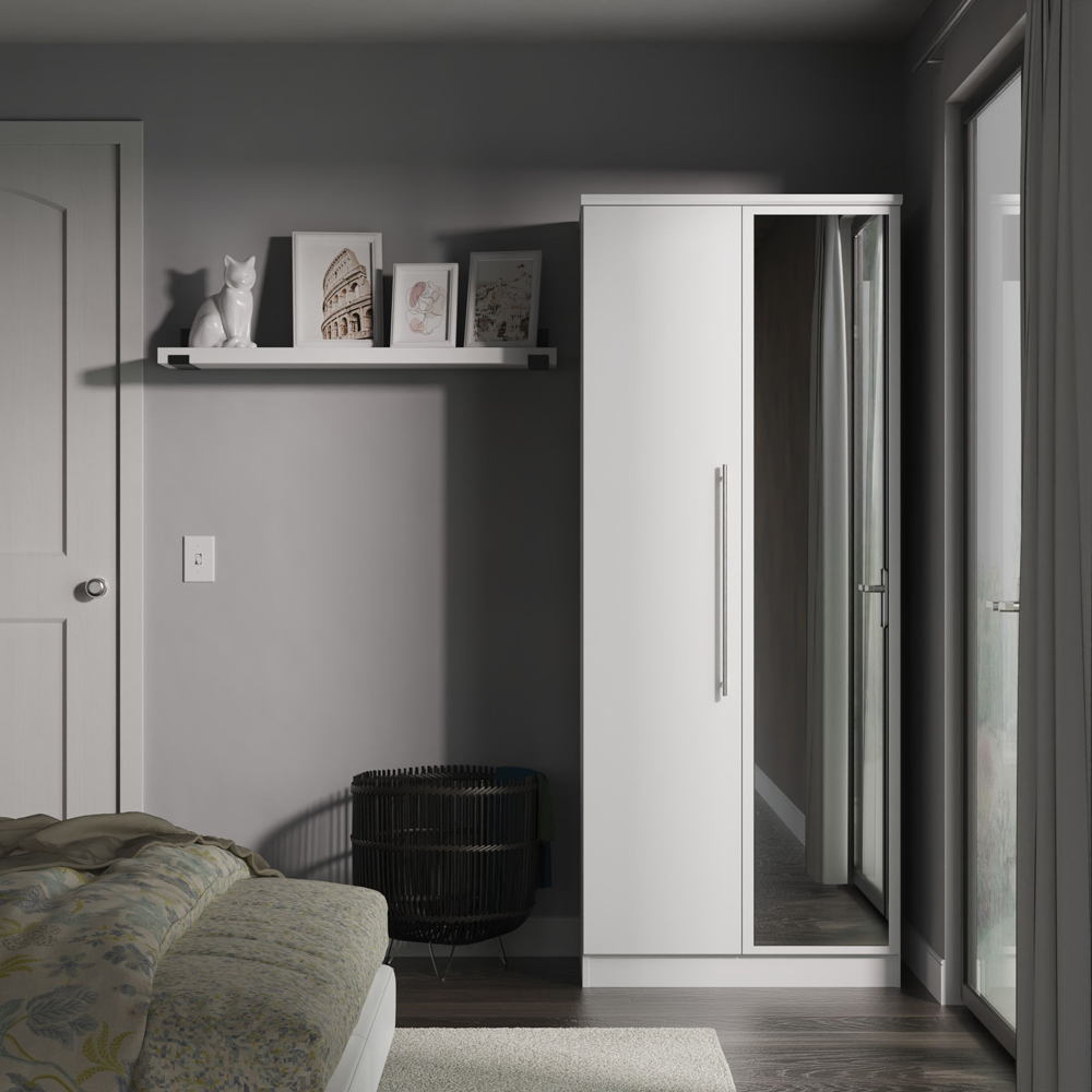 Crowndale Sherwood 2 Door Porcelain Matt Wardrobe Image 7