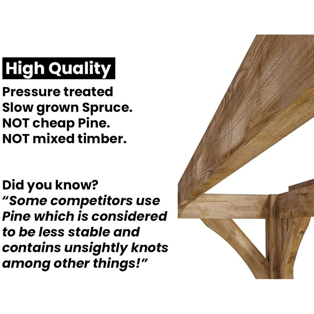 Dunster House Leviathan 6 x 3m Brown Wooden Pergola Plant Frame Image 6