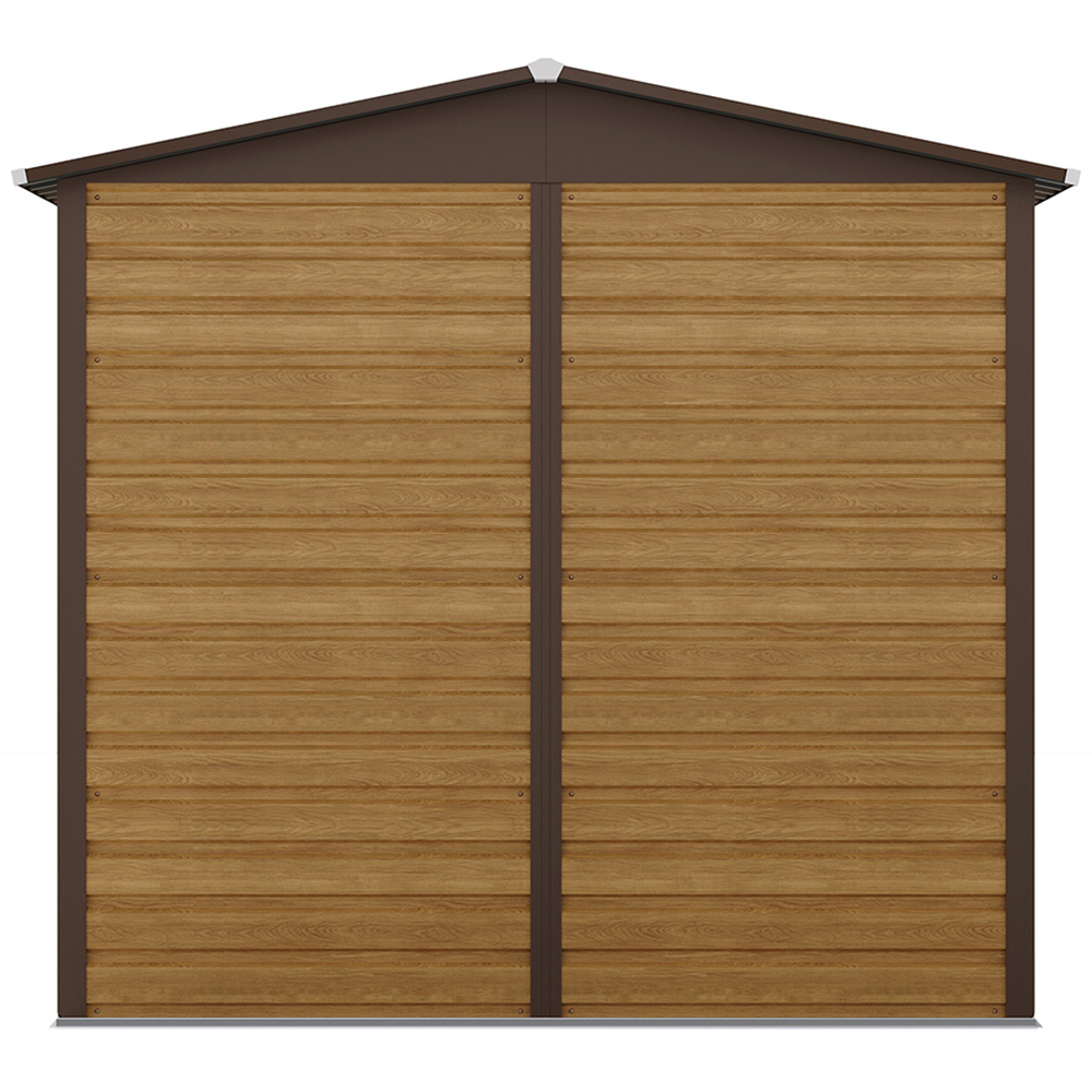 Living and Home 6 x 4ft Outdoor Galvanised Steel Tawny Storage Shed Image 5