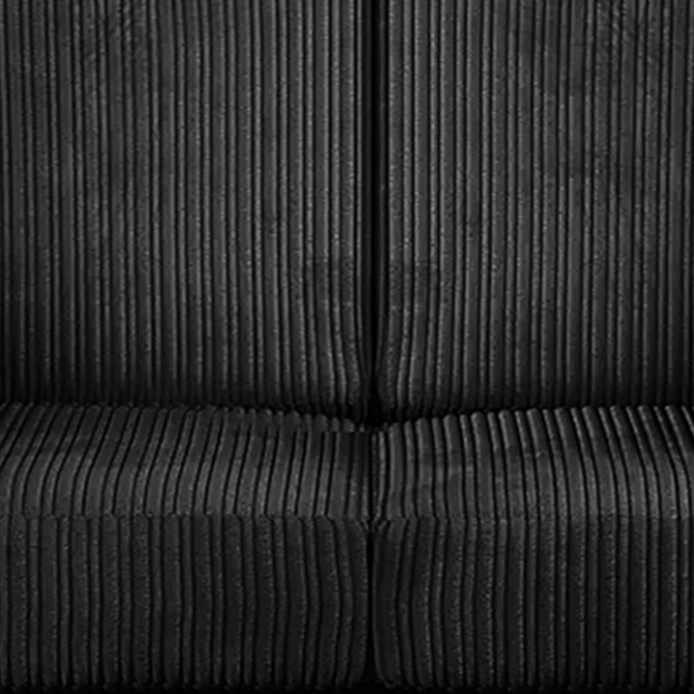 Luxor 4 Seater Black Jumbo Cord Left Hand Facing Scatter Back L Shaped Corner Sofa Set Image 5