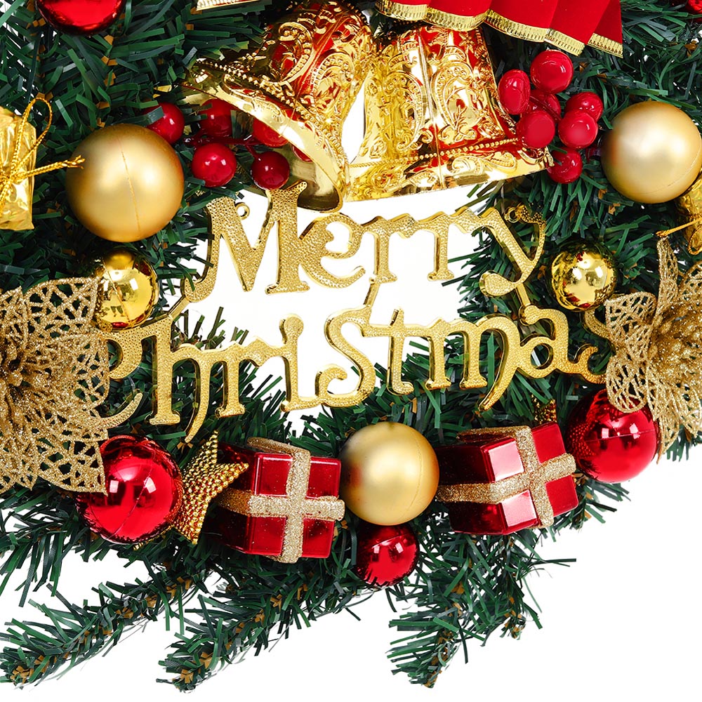 Living and Home Christmas Wreath with Baubles and Berries 30cm Image 5