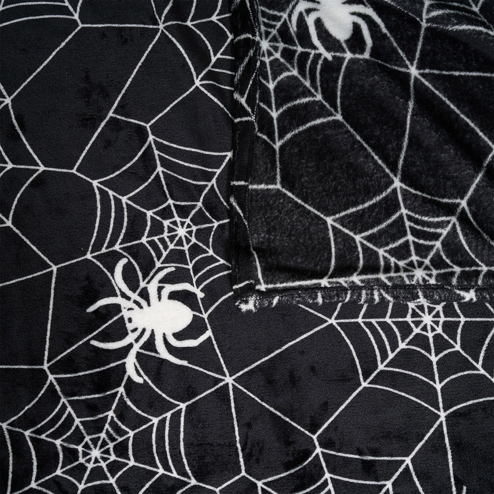 Spiderweb Friends and Family Throw Black Image 7