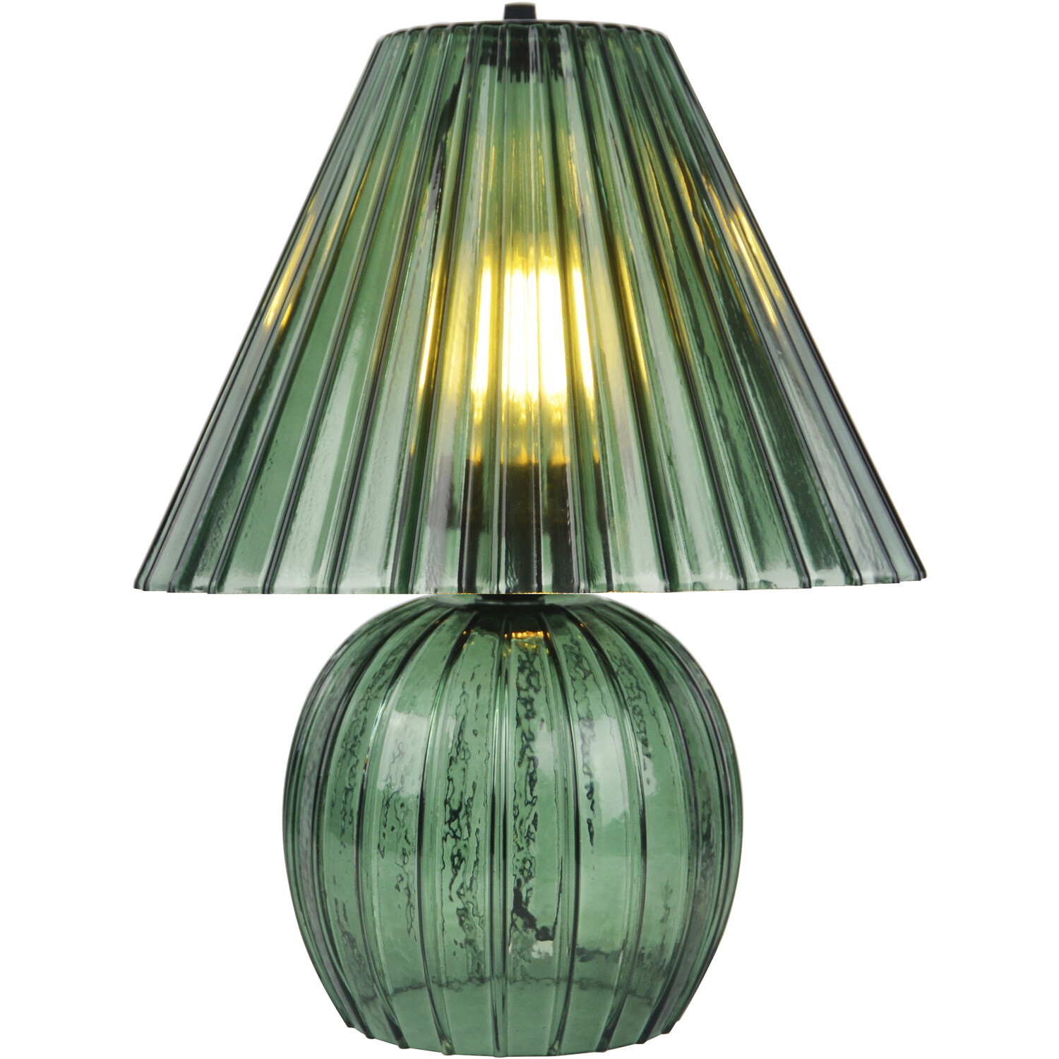 Green Glass Table Lamp Green Image 2