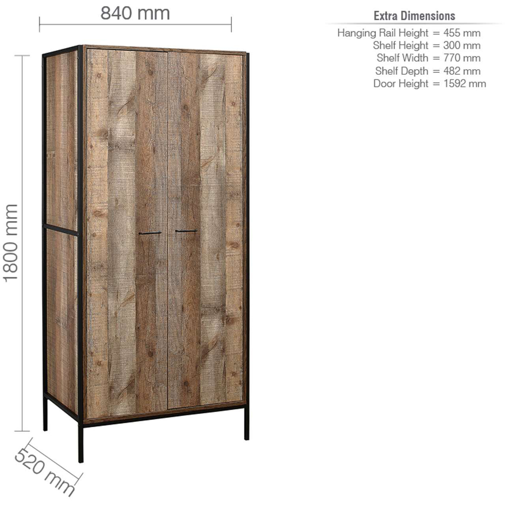 Birlea Urban Wood Effect 4 Piece Bedroom Furniture Set Image 7
