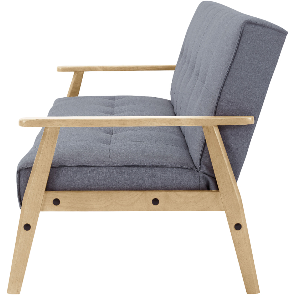 Home Detail Langford Double Sleeper Light Grey Fabric Sofa Bed Image 3