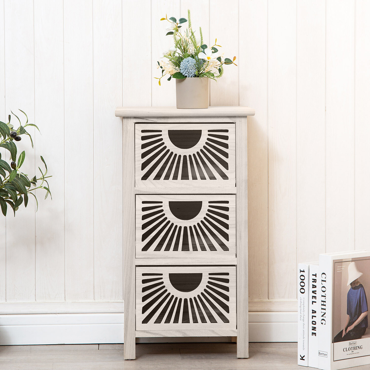 Aurora Storage Tower Cream Image 1