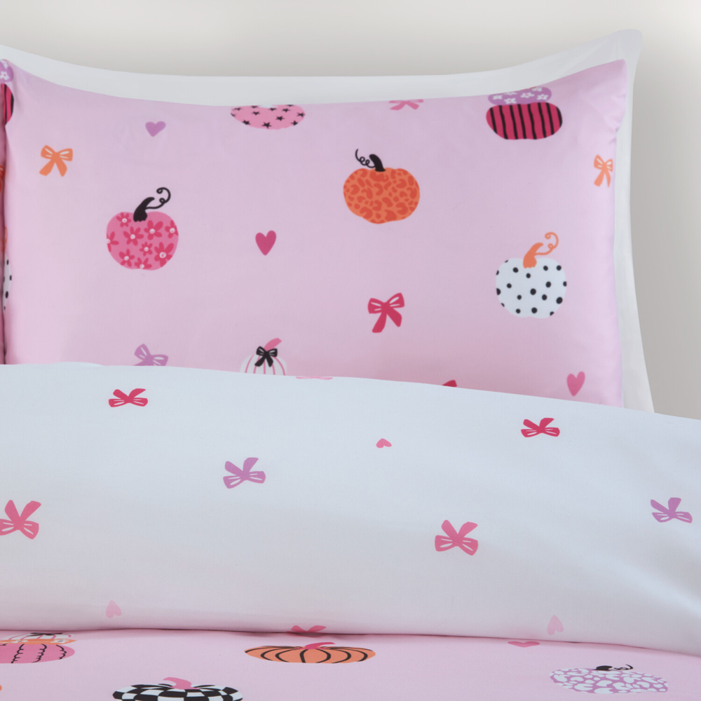 Bowtique Pumpkins Duvet Set Pink King Image 4