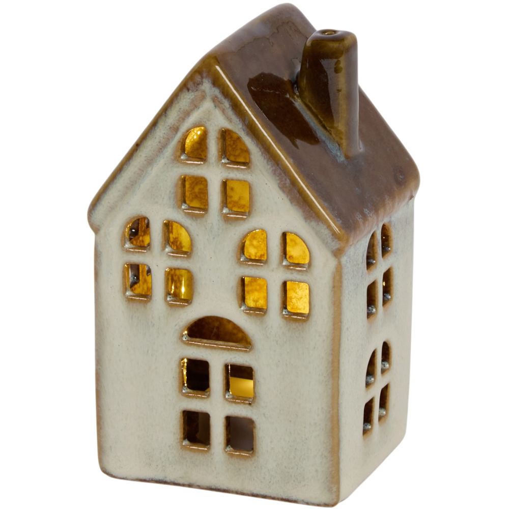 Set of 4 LED Reactive Glaze House Decorations Image 4
