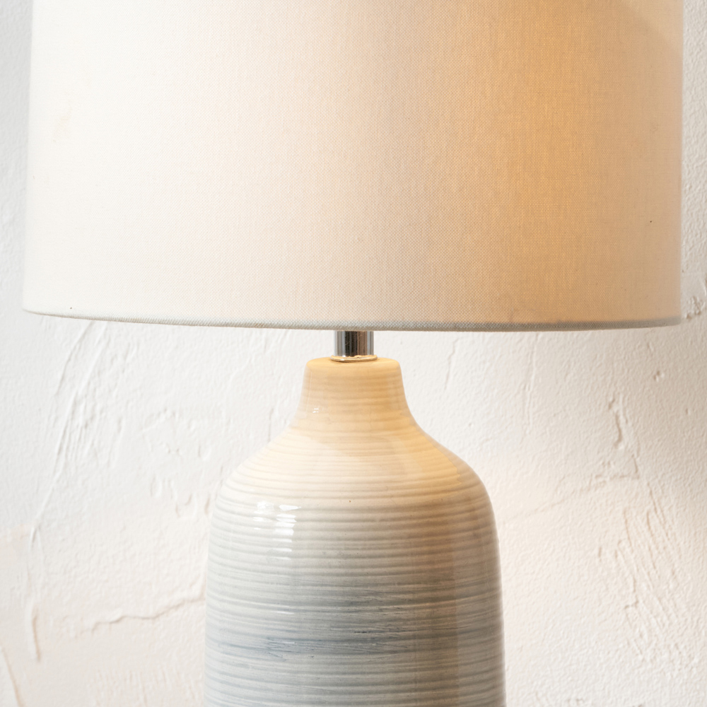 Pacific Lifestyle Venus Blue and Grey Ombre Ceramic Table Lamp Image 3