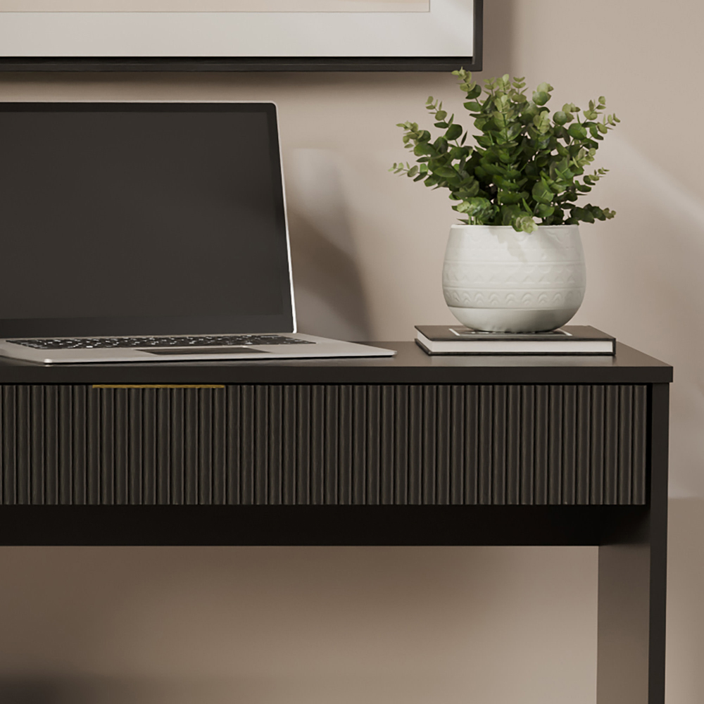 GFW Rankin Single Drawer Black Dressing Table Image 3