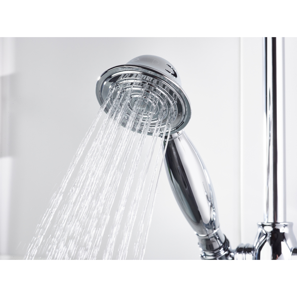 Bristan Regency Traditional Chrome Thermostatic Exposed Shower Valve with Handset Image 3