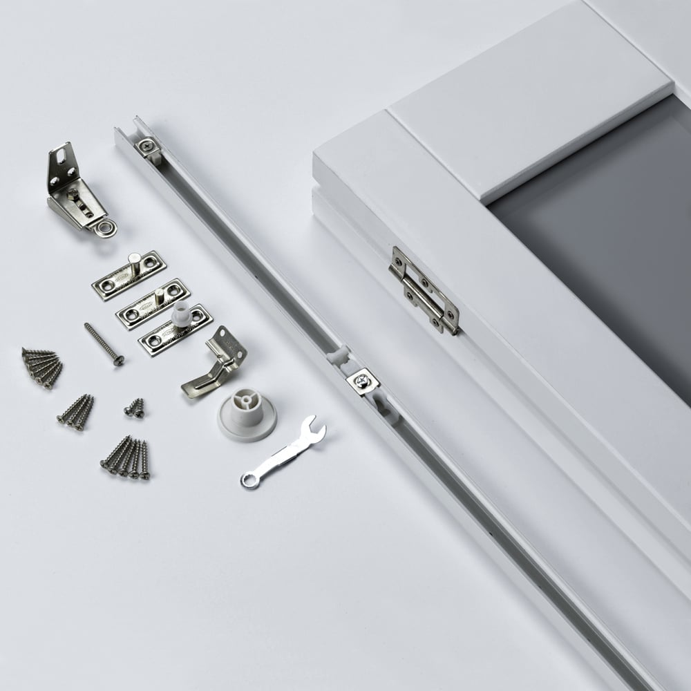 JB Kind Tobago Shaker White Glazed Bi-Fold Door 1981 x 762mm Image 2