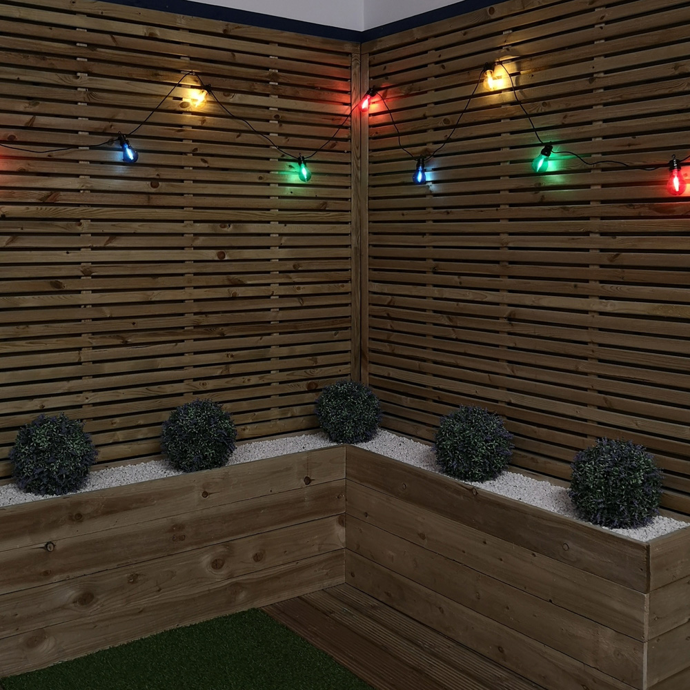 Samuel Alexander Multi Colour Festoon Bulb Lights with Timer Function 4.5m 10 Pack Image 2