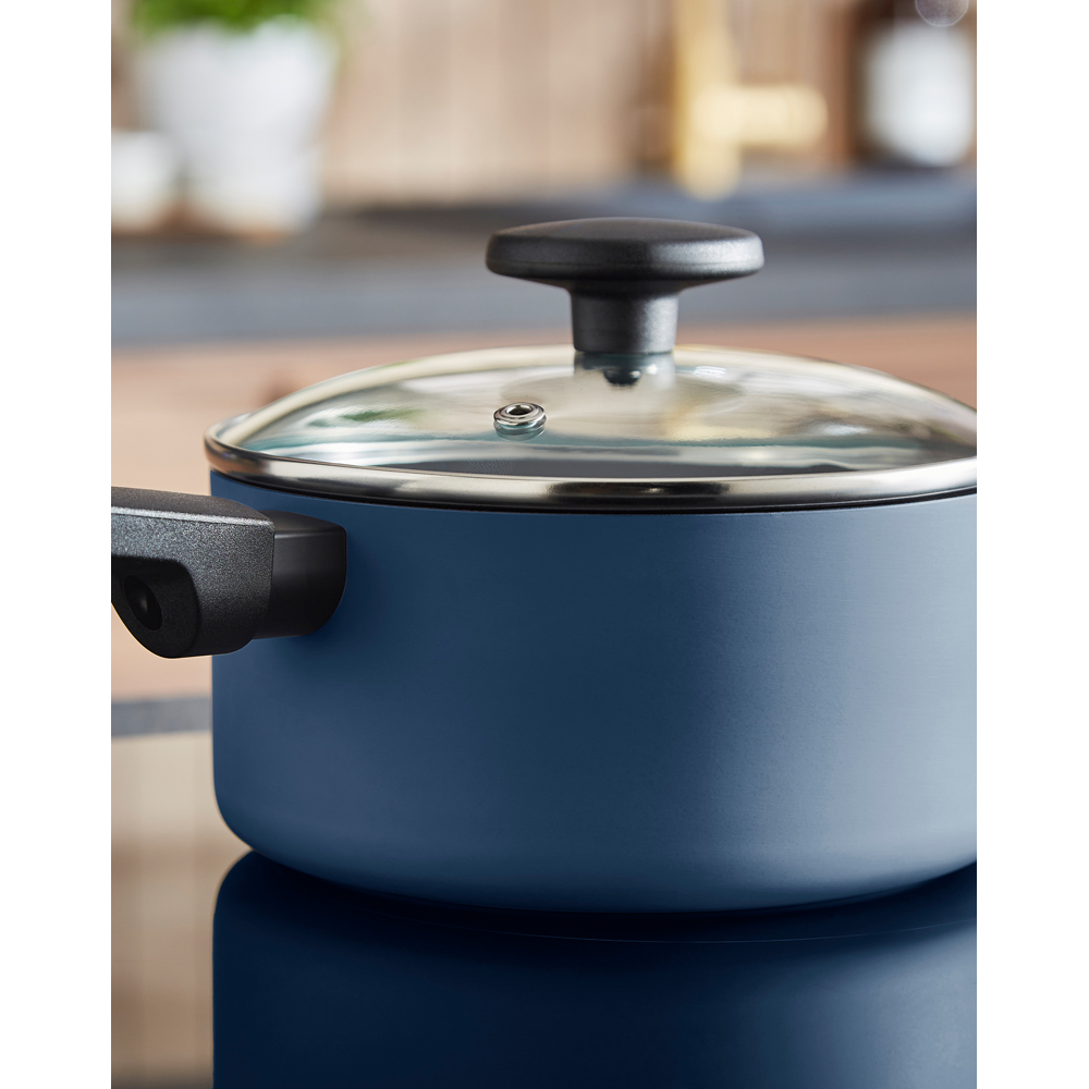 Morphy Richards Blue Recycled Aluminium 3 Piece Saucepan Set Image 5