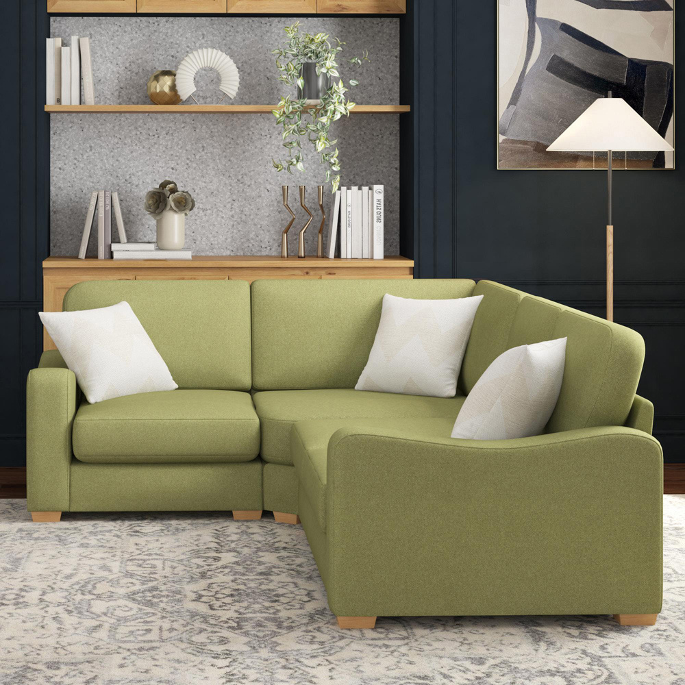 Theadford 3 Seater Venice Olive Fixed Back Left Hand Corner Sofa Image 5