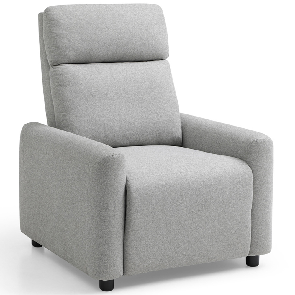 Owen Grey Herringbone Recliner Chair Image 2
