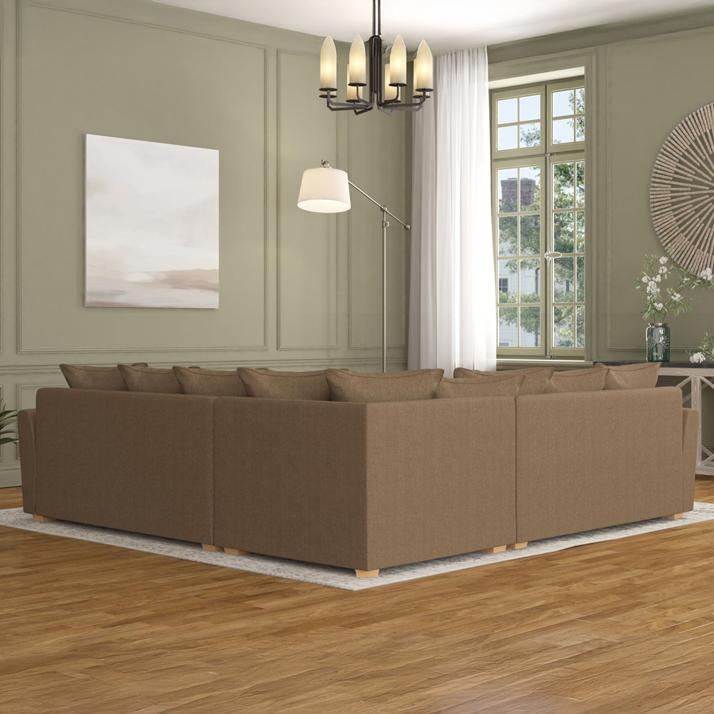 Wendleberry 4 Seater Venice Nutmeg Scatter Back Corner Sofa Image 6