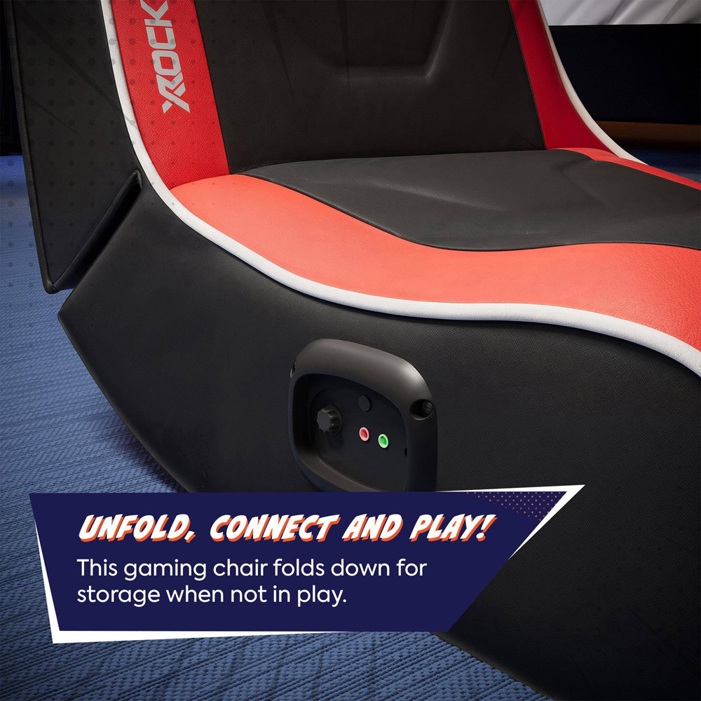 X Rocker Shadow 2.0 Red Floor Rocker Gaming Chair Image 7