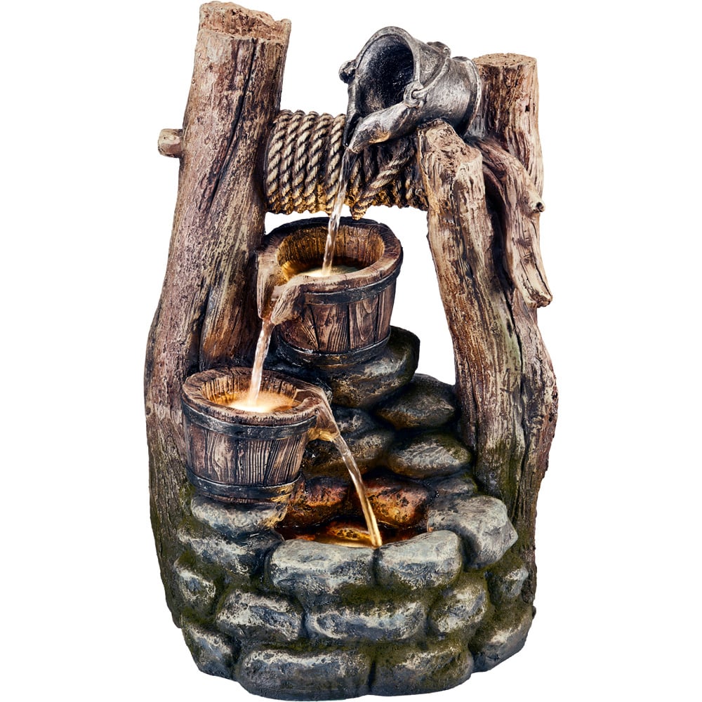 Garden Gear Double Bucket Wishing Well Water Feature Image 1