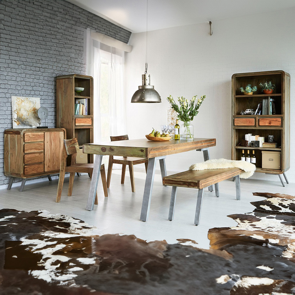 Brooklyn 6 Seater Hardwood Dining Table Image 5