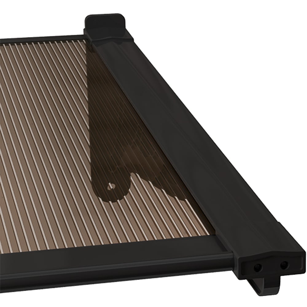Living and Home Dark Brown Flat Door Window Awning Canopy 1.2 x 0.9m Image 3