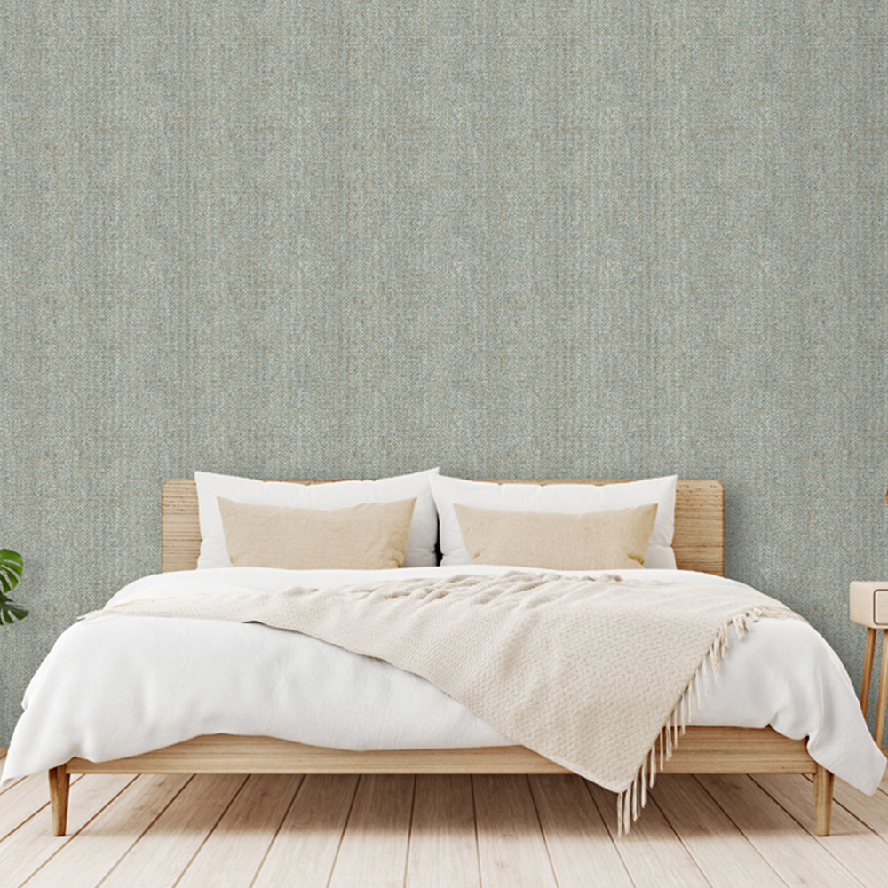 Design ID Basket Weave Sage Green Wallpaper Image 2