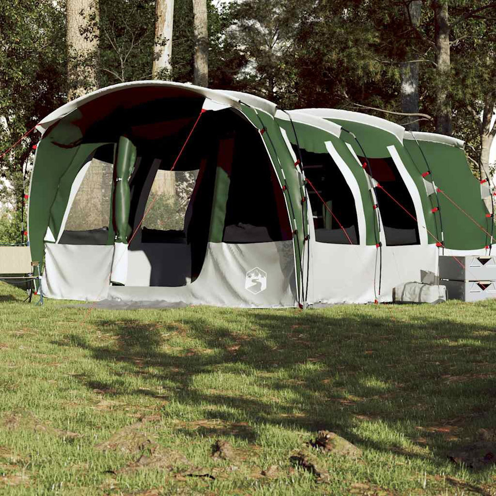 Walplus 8 Person Oxford Waterproof Tunnel Family Tent Green Image 2
