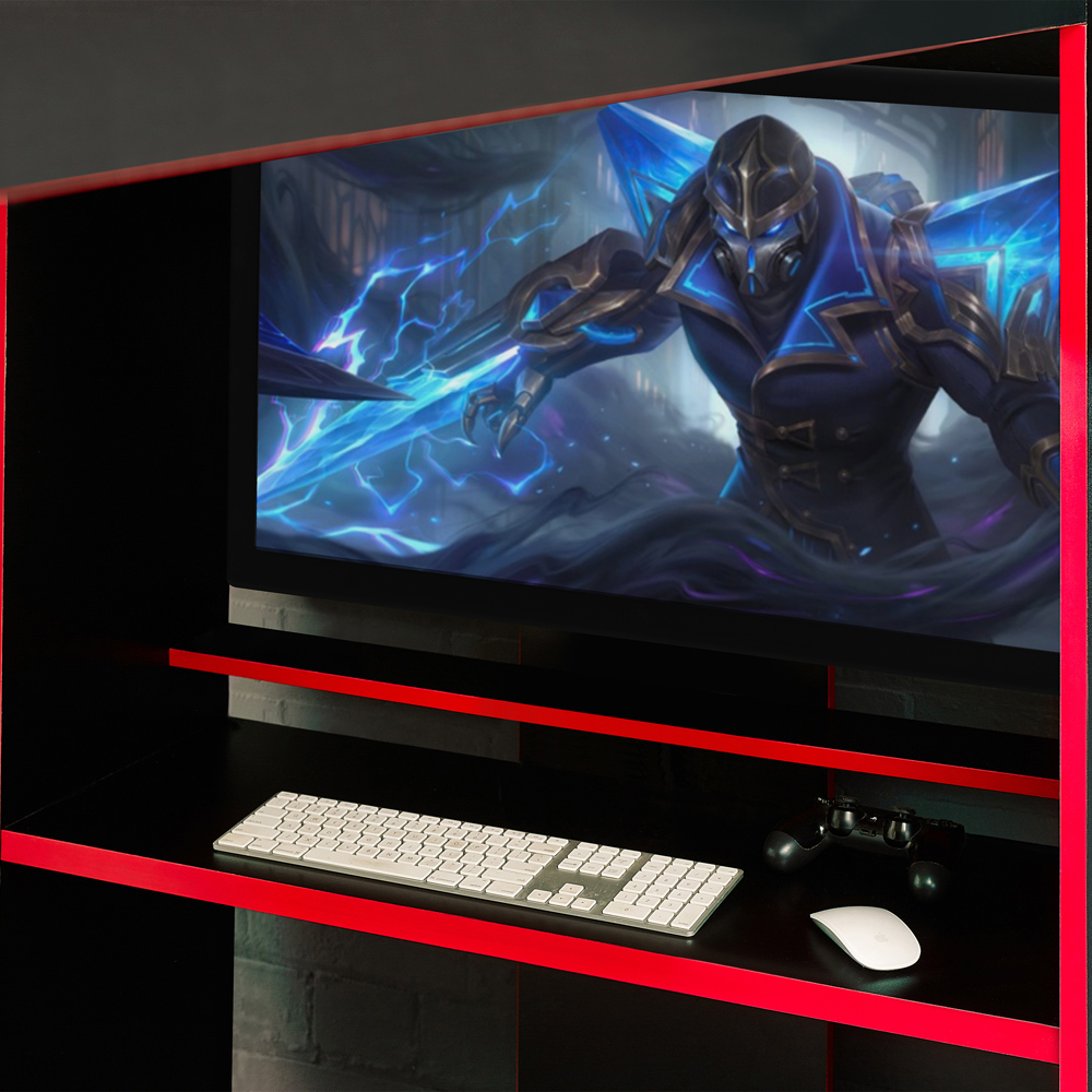 Julian Bowen Impact Black and Red Gaming Bunk Bed Image 6