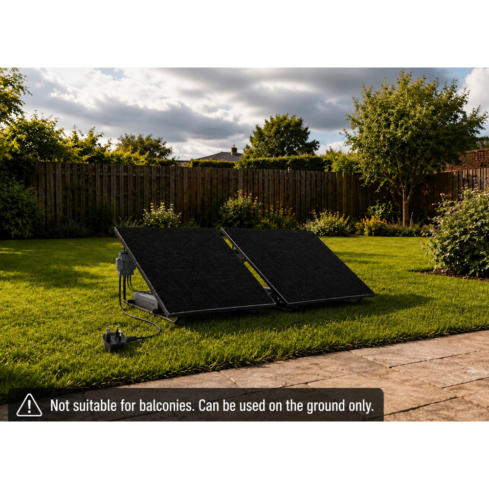 UKSOL Plug-in Solar Pro 2 Panel Ground Mount Kit 890W Image 2